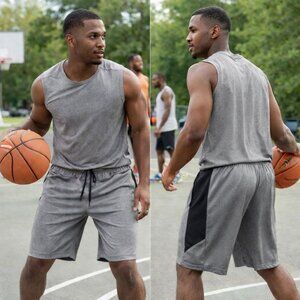 Game Time Active Rapid Dry Tech Grey Shorts MED 32-35 waist NWT